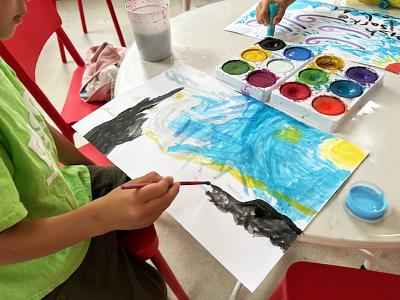 image of a student with a project
