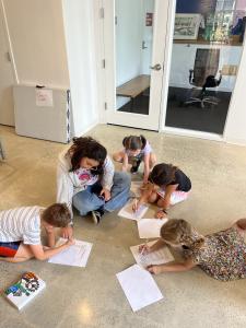 photo of students working on a project