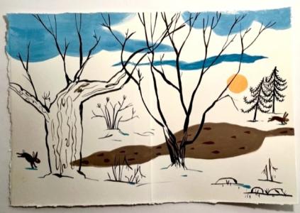 drawing of a nature scene