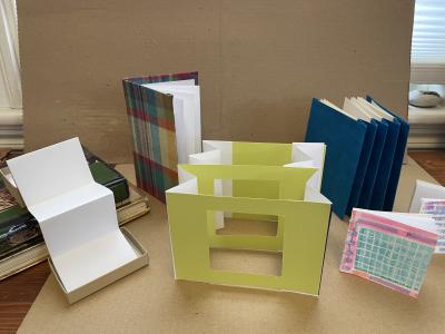 photo of some bookmaking projects