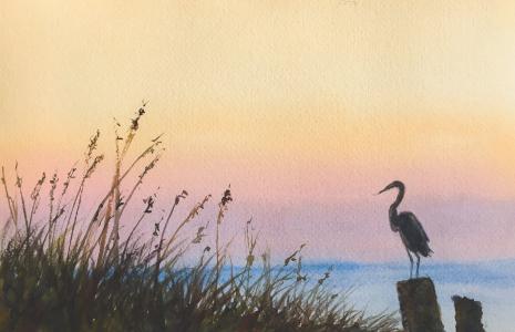 Watercolor painting by Paul Alie