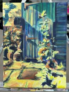 Painting blue and yellow