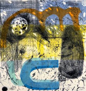 Print with dry point and monotype 