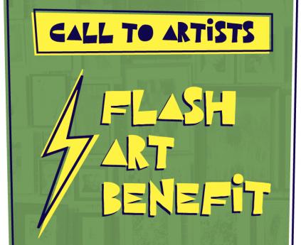 Flash Art Call to Artists graphic with lightning bolt
