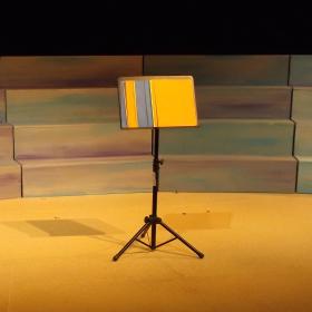 Music stand on a stage