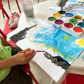 image of a student with a project