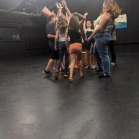 photo of students rehearsing