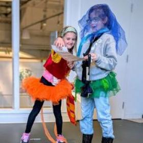 photo of dressed up youth actors