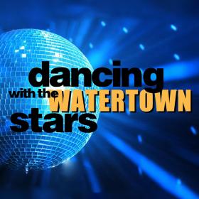 Dancing with the Watertown Stars logo with disco ball