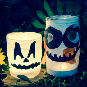 image of spooky paper lanterns