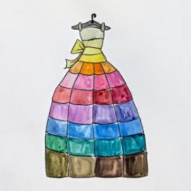 drawing of a costume design