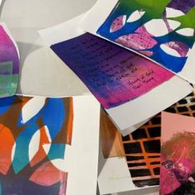 Mixed media artwork on paper 