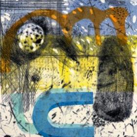 Print with dry point and monotype 